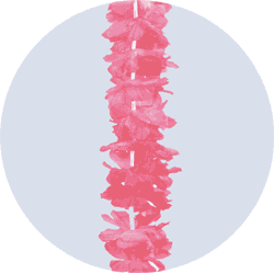 pink silk leis