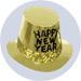 new years hats deluxe gold