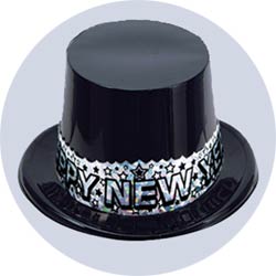 new years hats plastic silver star