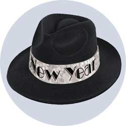 new years hats silver swing