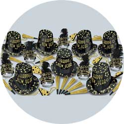 black gold for 50 new years party kit