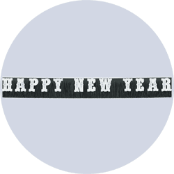 happy new years banner black