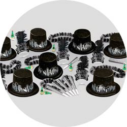 new years party kit silver starry night