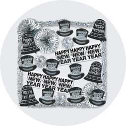 new years decorations kit silver