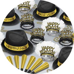 chairman gold assortment 88939-gd50 new years party kit