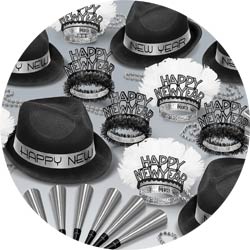 chairman silver assortment 88939-s50 new years party kit