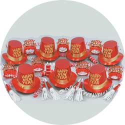crimson new years party kit