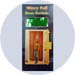 metallic curtain wavy green