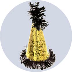 gold superstar new year party hats 1087g