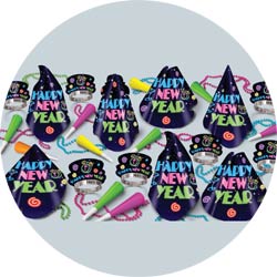neon midnight assortment 88057-50 new years party kit