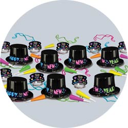 neon party assortment 88089-50 new years party kit