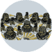 new years party kits black gold 88674-50