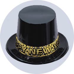 new years hats plastic gold star