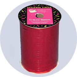 metallic red curling ribbon