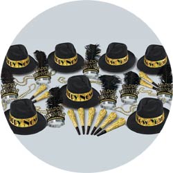 swingin gold assortment 88655-50 new years party kit