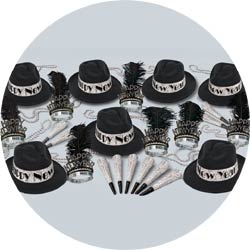 swingin silver assortment 88658-50 new years party kit