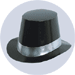 deluxe black top hats