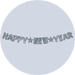new years banner silver