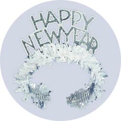 white fringe new years tiaras