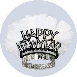 silver feather new years tiaras