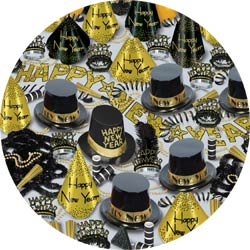 golden bonanza assortment 88905BKGD100 new years party kit