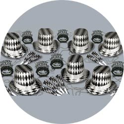 harlequin assortment 88215-50 new years party kit
