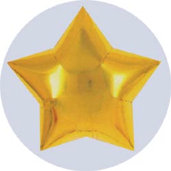 gold mylar star balloons