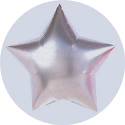 silver mylar star balloons