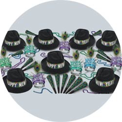 peacock assortment 88263-50 new years party kit