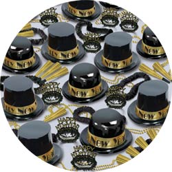 showtime gold assortment 88569bkgd100 new years party kit